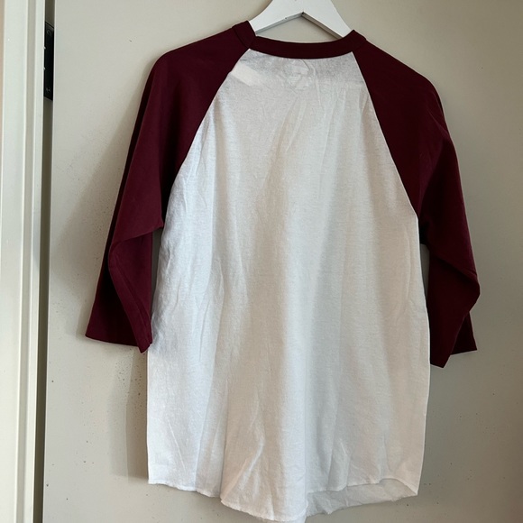 Soffe Burgundy Baseball T-shirt - Picture 2 of 3